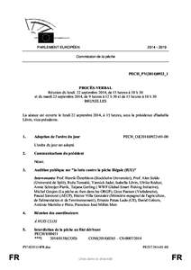 [removed]PARLEMENT EUROPÉEN Commission de la pêche  PECH_PV(2014)0922_1