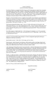 TOWN OF PREBLE NOTICE OF PUBLIC HEARING The Town of Preble was awarded $750,000 in fiscal year 2012 funds under the Small Cities Community Development Block Grant (CDBG) Program. CDBG funds were awarded to facilitate the