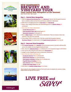 new hampshire’s  brewery and vineyard tour From Central New Hampshire to the Seacoast