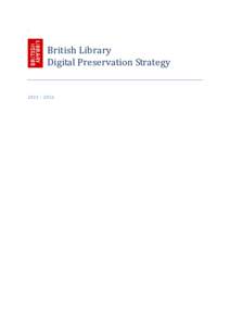 British Library Digital Preservation Strategy