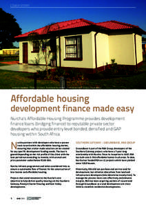 cover story  Southern Gateway – Phases 1, 2 and 3, Polokwane Groundbase Professional Land Services ‘Groundbase.’ Affordable housing