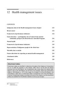 Indigenous Compendium 2010 Chapter 12 Health management issues