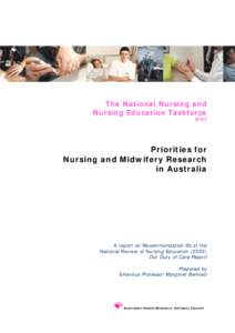 The National Nursing and Nursing Education Taskforce N3ET Priorities for Nursing and Midwifery Research