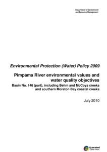 Pimpama River environmental values and water quality objectives