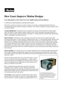 How Gears Improve Motion Designs