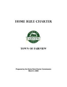 Home Rule Charter  Town of FairView