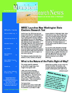 Municipal  Research News Summer 2014