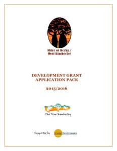 DEVELOPMENT GRANT APPLICATION PACKCO MMU NI TY GRA NT APPLICAT ION PACK