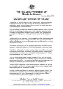 Microsoft Word[removed]New Artillery Systems for the Army.doc