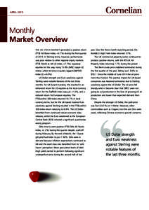 APRILMonthly Market Overview THE UK STOCK MARKET generated a positive return