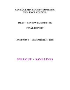2008 Report - Santa Clara County Death Review Committee
