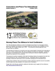 Conscience and Peace Tax International Bulletin Number 8 04 March[removed]Skiringssal Hostel and Folkschool near Sandefjord, Norway