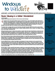Window to Wildlife Newsletter - Winter 2013