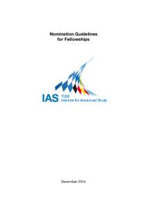 Nomination Guidelines for Fellowships Dezember 2014  Table of Contents