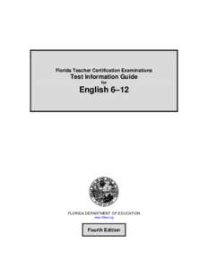 Florida Teacher Certification Examination Test Information Guide English[removed]test