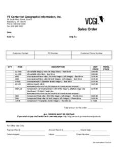 VT Center for Geographic Information, Inc. 58 South Main Street, Suite 2 Waterbury, VT[removed]Phone: [removed]Fax: [removed]