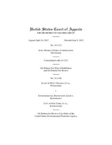 United States Court of Appeals FOR THE DISTRICT OF COLUMBIA CIRCUIT Argued April 16, 2015  Decided June 9, 2015