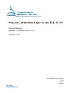 Kuwait: Governance, Security, and U.S. Policy