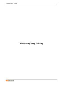 Marakana jQuery Training i Marakana jQuery Training  Marakana jQuery Training