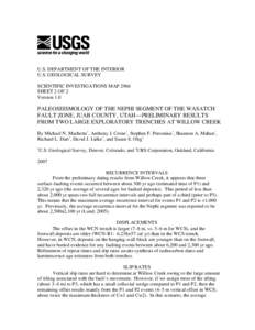 U.S. DEPARTMENT OF THE INTERIOR U.S. GEOLOGICAL SURVEY SCIENTIFIC INVESTIGATIONS MAP 2966 SHEET 2 OF 2 Version 1.0