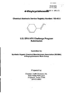 Robust Summaries & Test Plan: 4-Vinylcyclohexene; Test Plan
