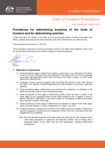 Code of Conduct Procedures