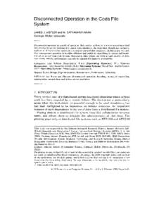 System software / M. Satyanarayanan / Distributed File System / Replication / Optimistic replication / Server / Cache / InterMezzo / Network file systems / Computing / Coda