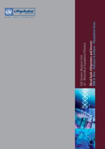 Blood bank refrigerators and freezers BBR & Mini - Platinum & Iridium - Plasmafrost Series Life Science Business Unit AS - Biomedical Equipment Division