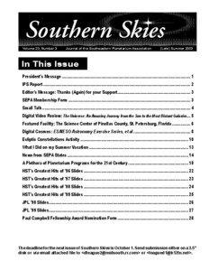 Southern Skies Volume 23, Number 3