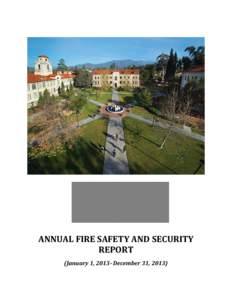 ANNUAL FIRE SAFETY AND SECURITY REPORT (January 1, 2013- December 31, 2013) From President Oxtoby .........................................................................................................................