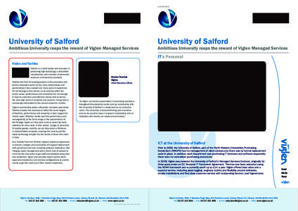 unrestricted  University of Salford Ambitious University reaps the reward of Viglen Managed Services