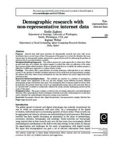 The current issue and full text archive of this journal is available on Emerald Insight at: www.emeraldinsight.comhtm Demographic research with non-representative internet data