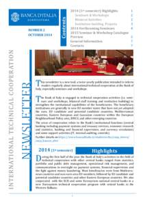 INTERNATIONAL TECHNICAL COOPERATION  Contents NUMBER 2 OCTOBER 2014