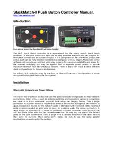 StackMatch-II Push Button Controller Manual. (http://www.hamation.com) Introduction  Front and rear views of the StackMatch-II Push Button Controller