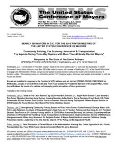 For Immediate Release: Tuesday, January 13, 2015 Contact: Elena Temple [removed[removed]Karen Hinton [removed[removed]