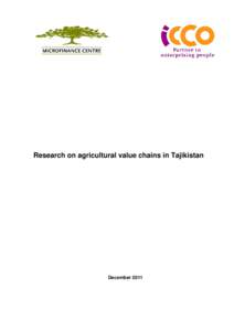 Value Chains research report Tajikistan final