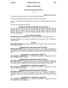 Quorum / Parliamentary procedure / Recorded vote / North Dakota House of Representatives