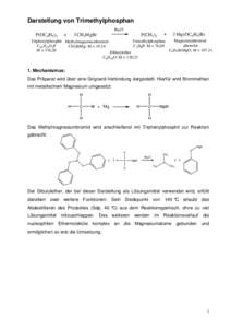 Darstellung von Trimethylphosphan Bu2O P(OC6H5)3  P(CH3)3