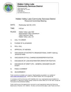 Parliamentary procedure / Meetings / Agenda / Public comment / Hidden Valley Lake /  California