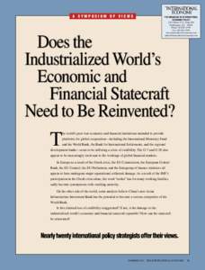 A Symposium of Views  The Magazine of international economic policy 220 I Street, N.E., Suite 200 Washington, D.C.  20002