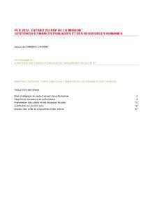 PLR[removed]EXTRAIT DU RAP DE LA MISSION : GESTION DES FINANCES PUBLIQUES ET DES RESSOURCES HUMAINES