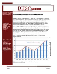 DHSC Statsheet Delaware Health Statistics Center Division of Public Health Department of Health and Social Services