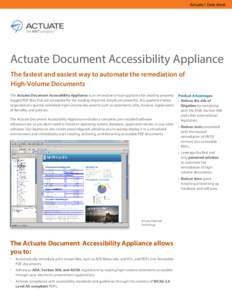 Actuate Document Accessibility Appliance
