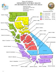 State of California DEPARTMENT OF PUBLIC HEALTH ENVIRONMENTAL REVIEW UNIT AREAS Headquarters Office 1616 Capitol Avenue, MS 7400 PO Box[removed]