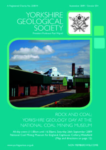 A Registered Charity No[removed]September[removed]Circular 554 YORKSHIRE GEOLOGICAL