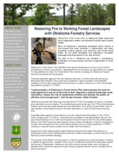 ABOUT NASF The mission of the National Association of State Foresters is to represent state and territorial forester