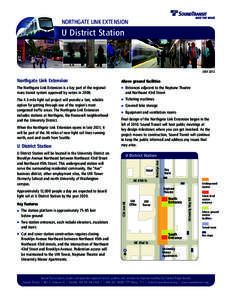 NORTHGATE LINK EXTENSION  U District Station JULY 2012