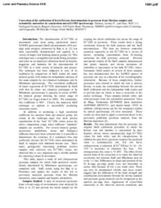 Lunar and Planetary Science XXXI[removed]pdf Correction of the calibration of ferric/ferrous determinations in pyroxene from Martian samples and achondritic meteorites by synchrotron microXANES spectroscopy. Delaney, Jerem