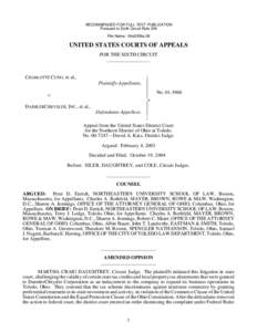 RECOMMENDED FOR FULL-TEXT PUBLICATION Pursuant to Sixth Circuit Rule 206 File Name: 04a0356a.06 UNITED STATES COURTS OF APPEALS FOR THE SIXTH CIRCUIT