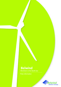 Belwind Wind farm in the North Sea Press information